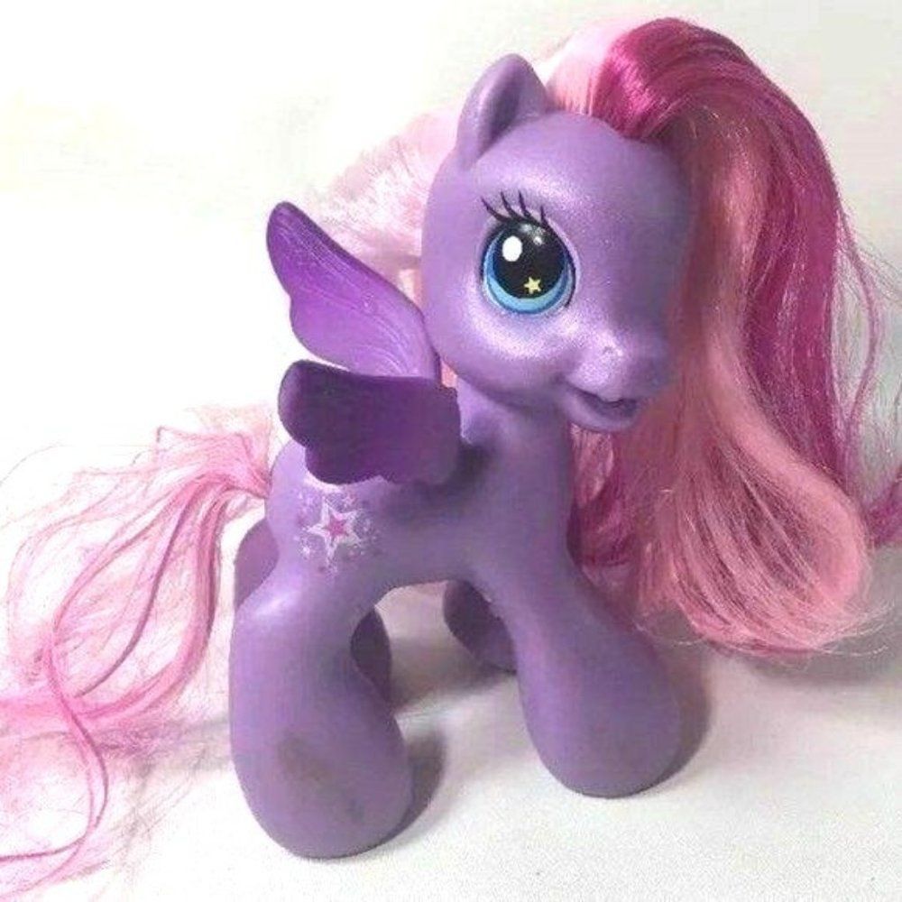 My Little Pony G3 Starsong Purple Pegasus Figure Star Cutie Mark 2007 Hasbro